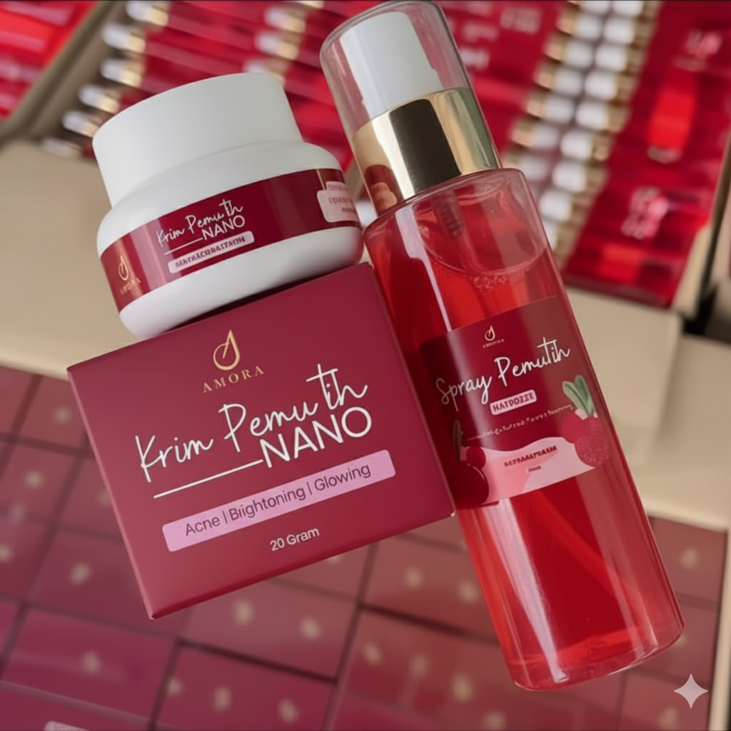 Amora Krim Pemutih Nano & Spray Pemutih Visage